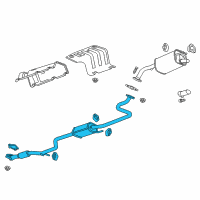 OEM 2016 Chevrolet Spark Muffler & Pipe Diagram - 95186419