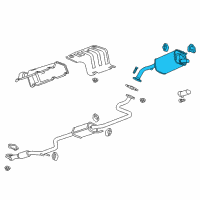 OEM 2016 Chevrolet Spark Rear Muffler Diagram - 42364320