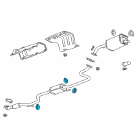 OEM 2021 Chevrolet Spark Rear Muffler Insulator Diagram - 94550351