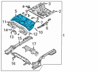 OEM 2022 Hyundai Elantra Floor Pan Diagram - 65511AA000