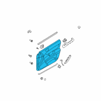 OEM Hyundai Sonata Front Door Armrest Assembly Right Diagram - 82360-3K500-HZ