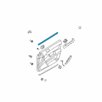 OEM 2010 Hyundai Sonata Weatherstrip-Front Door Belt Inside RH Diagram - 82241-3K000