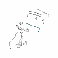 OEM 2007 Pontiac G5 Hose Asm-Windshield Washer Nozzle Diagram - 22694232