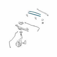 OEM 2008 Chevrolet Cobalt Wiper Blade Diagram - 20918022