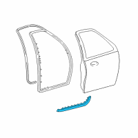 OEM 2003 Lincoln Navigator Lower Weatherstrip Diagram - 2L1Z-7820758-AA