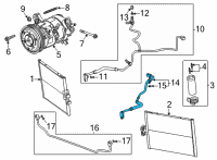 OEM Chevrolet Corvette Front AC Tube Diagram - 84678721