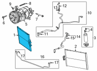 OEM Chevrolet Corvette Condenser Diagram - 85106898