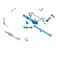 OEM 2014 Infiniti QX80 Gear Assembly - Power Steering Diagram - 49200-1LA2B