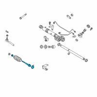 OEM 2019 Nissan Armada Socket Kit - Tie Rod, Inner Diagram - D8521-1LA0A