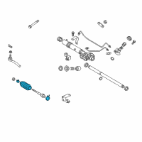 OEM Infiniti QX80 Boot Kit Power Steering Gear Diagram - D8203-1LA0A