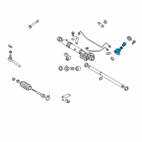 OEM 2013 Infiniti QX56 Gear Sub ASY Power Steering Diagram - 49210-1LA2B