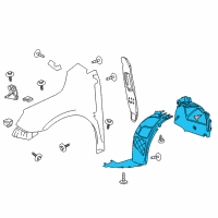 OEM 2012 Buick LaCrosse Fender Liner Diagram - 20863357