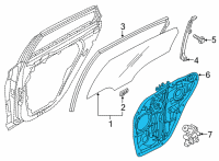 OEM 2020 Hyundai Sonata Panel Assembly-Rear Door Module, LH Diagram - 83471-L1000