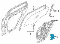 OEM 2020 Hyundai Sonata Motor Assembly-Power WDO Reg RR, RH Diagram - 83460-L1000