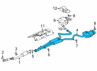 OEM Acura TLX Silencer Complete, Exhaust Diagram - 18305-TGV-A03