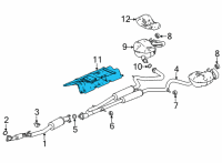 OEM Acura TLX Baffle, Front Floor Diagram - 74600-TGY-A00