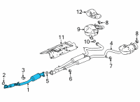 OEM 2022 Acura TLX Pipe Assembly A, Exhaust Diagram - 18200-TGV-A00