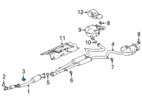 OEM Acura Rubber, Exhaust Mounting Diagram - 18215-TGV-A01