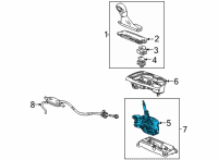OEM Buick Gear Shift Assembly Diagram - 13534324