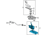 OEM Chevrolet Trailblazer Gear Shift Assembly Diagram - 60003332