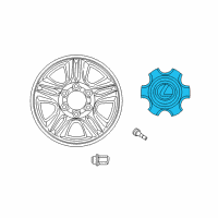 OEM 2005 Lexus GX470 Ornament Sub-Assy, Wheel Hub Diagram - 42603-60520