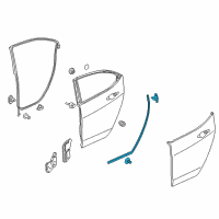 OEM Acura TLX Sub-Seal Left Rear Doo Diagram - 72869-TZ3-A01