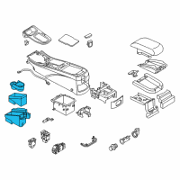 OEM 2002 Infiniti I35 Front Cup Holder Assembly Diagram - 68430-5Y700