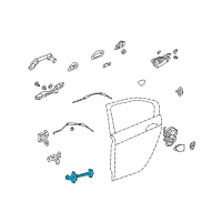 OEM 2012 Honda Accord Checker, Right Rear Door Diagram - 72840-TA0-A01