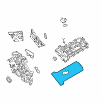 OEM 2014 Hyundai Equus Gasket-Rocker Cover, LH Diagram - 22441-3F460