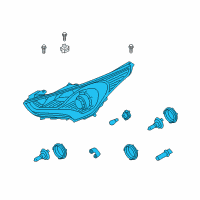 OEM 2017 Hyundai Veloster Headlamp Assembly, Left Diagram - 92101-2V000