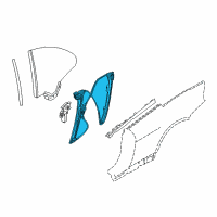 OEM 2010 BMW M6 Rear Left Window Regulator Diagram - 51-37-7-008-629