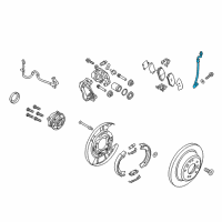 OEM Kia K900 Hose To Rear Brake Tube, Right Diagram - 587433N600