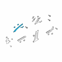 OEM Kia Forte Trim Assembly-Front Pillar Diagram - 858101M1008O