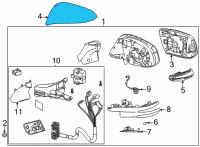 OEM Toyota Venza Mirror Cover Diagram - 87915-48040-A0