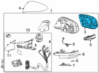 OEM 2022 Toyota Venza Mirror Glass Diagram - 87931-48B40