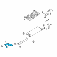 OEM 2017 Hyundai Santa Fe Sport Front Muffler Assembly Diagram - 28610-2W400