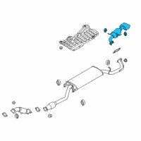 OEM Hyundai Santa Fe Sport Rear Muffler Assembly Diagram - 28710-4Z400