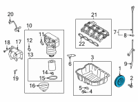 OEM 2021 Hyundai Santa Fe Pulley-Damper Diagram - 23124-2S000