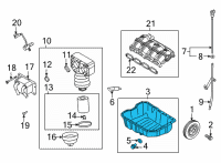 OEM 2021 Kia K5 Pan Assembly-Engine Oil Diagram - 215102S100