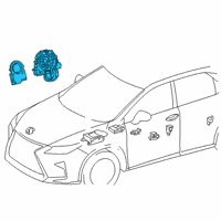 OEM 2017 Lexus RX450h Spiral Cable Sub-Assembly With Sensor Diagram - 84307-48150