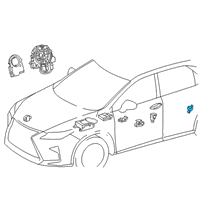 OEM Lexus RX350 Sensor, Side Air Bag Diagram - 89831-0E130