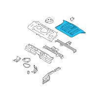 OEM 2010 Nissan Cube Floor - Rear, Rear Diagram - G4514-1FCMA