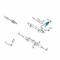 OEM Infiniti G35 Power Steering Gear Sub Assembly Diagram - 49210-JK60A