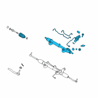 OEM 2012 Infiniti G37 Power Steering Gear Assembly Diagram - 49200-JJ60D