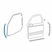 OEM 2010 Dodge Ram 3500 WEATHERSTRIP-A-Pillar Diagram - 55372708AB