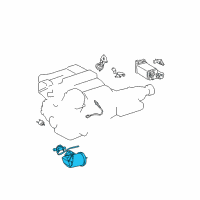 OEM 1998 Lexus GS400 Valve Set, Vacuum Control Diagram - 25804-50010