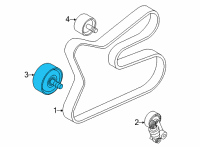 OEM Kia Carnival PULLEY-IDLER Diagram - 252863N400