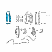 OEM 2021 Dodge Charger FRONT DISC BRAKE Diagram - 68504575AA