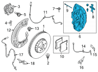 OEM 2020 BMW M340i CALIPER HOUSING LEFT Diagram - 34-11-6-891-311