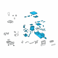 OEM 2010 Toyota Land Cruiser Console Assembly Diagram - 88520-60361-C0